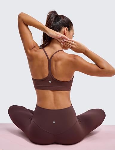 Image of BAYDI Clouduxi Y Back Sports Bra for Women - Padded Racerback Spaghetti Strap Low Impact Workout Yoga Bra, A-C Cups