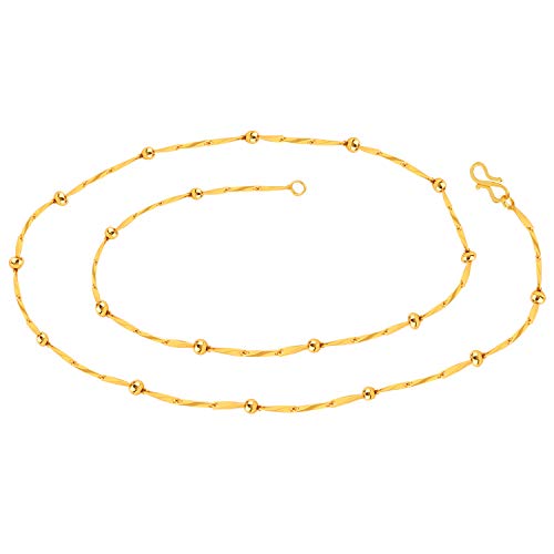 Image of Fashion Frill Gold Plated Brass Chain for Women Neck Chain & Girls Classic & Stylish Light Weighted