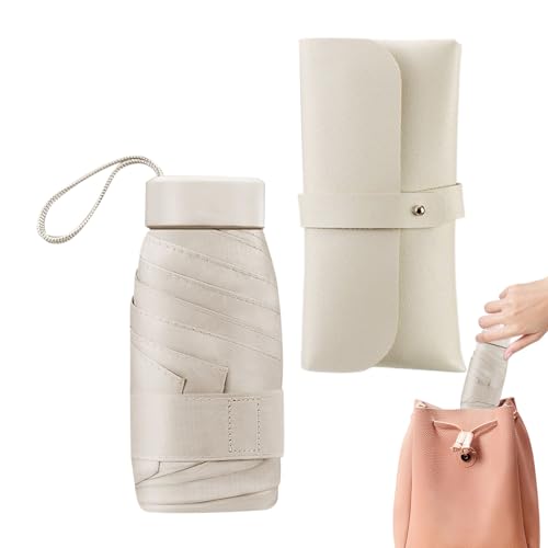 Rrlihjgu Paraguas de viaje compacto, protección UV antisol, impermeable para viajes diarios, deportes, al aire libre y ocio