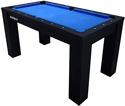 BuckShot Mesa de Billar 5ft (152x81x76cm) - Billar Americano Oxford Pool 5 ft - 60kg - Accesorios Incluidos - Nero/Azul
