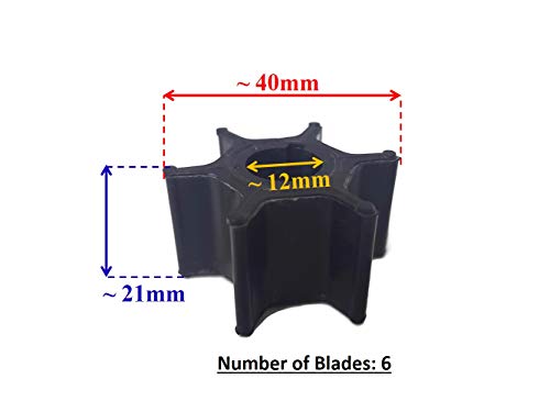 image for ITACO Boat Engine Impeller 17461-93901 17461-93902 93903 17461-939M0 1