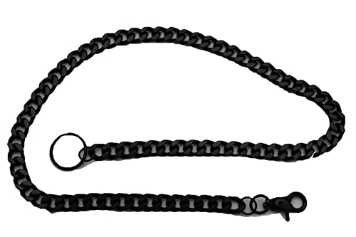 Men Fashion Wallet Black Metal Chain Keychain Long Strand 33