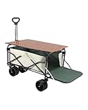 キャリーワゴン 折りたたみ式ユーティリティワゴンカート テーブル付き