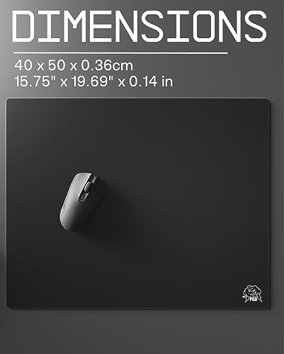 skypad glas 30 xl gaming mouse pad with cloud logo  professional large mouse mat  400 x 500 mm  black  special glass surface with improved precision and speed