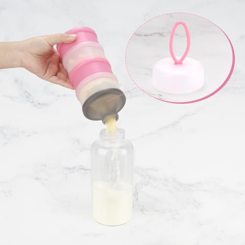 Image of Accmor Baby Formula Dispenser On The Go, Stackable Formula Dispenser Formula Container to Go, Non-Spill Portable Milk Powder Kids Snack Storage Container, BPA Free