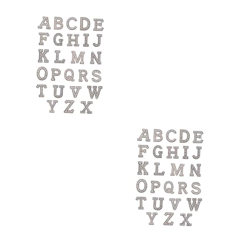 Patches thermocollants lettres alphabet strass pour masquer imperfections et réparer les vêtements