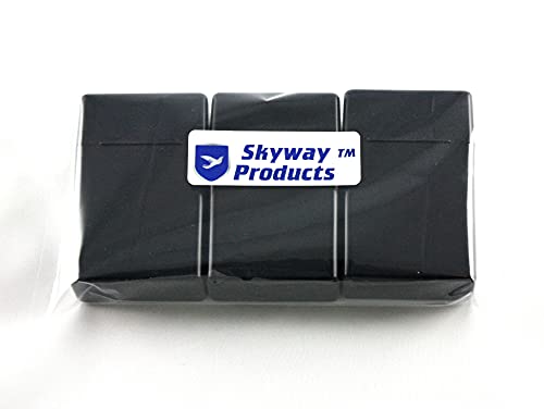 Skyway Cigarette Case Holder Box Crushproof With Dividers For King Size 84Mm Cigarettes - Women And Men - Perfect For Roll Your Own Cigs - Set Of 3 Black #TOP5