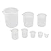 Aexit 1000ml 500ml gauge 250ml 100ml 50ml 30ml 25ml 20ml PP Volumetric Measuring Cup Container Beaker Set Clear