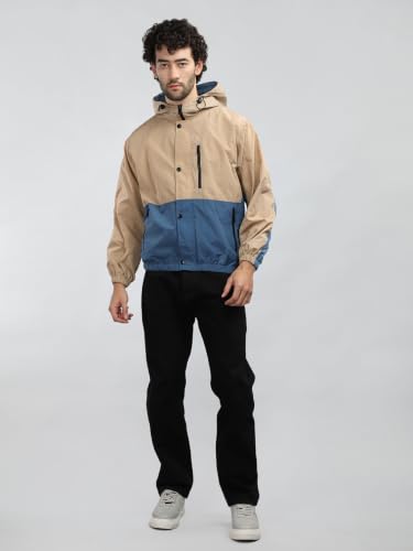 Image of CHKOKKO Sunscreen Jacket for Men Windcheater Hooded Zipper Sports Jacket | UV Protection | Sun Protective | Lightweight Water Resistant | Riding Biker | Outdoor Travel Gym Running