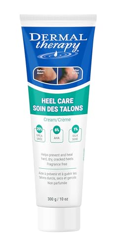 Dermal Therapy - Heel Care Cream, Foot Cream for Dry Cracked Heels, Intense Foot Moisturizer with Urea and AHA, Foot Lotion with Non-Greasy Formula, 300g