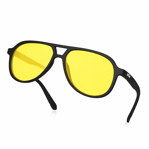 Image of Dervin UV Protected Yellow Lens Driving Polarized Sunglasses for Men & Women
