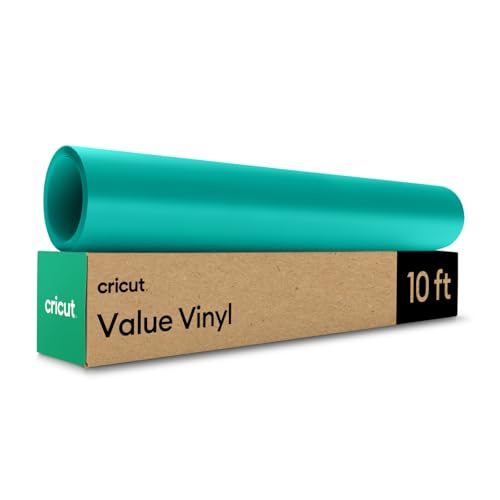 Cricut Vinilo Adhesivo Permanente - Rollo de Vinilo para Cricut - 30.5 cm x 3 m - Turquesa - Vinilo Permanente para Manualidades, Decoración, Ventanas y Paredes