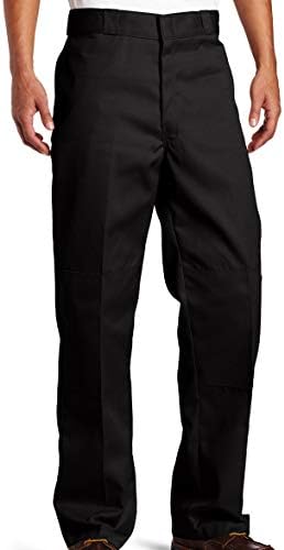Dickies Men's Loose Fit Double Knee Twill Work Pant, Black, 40W x 32L