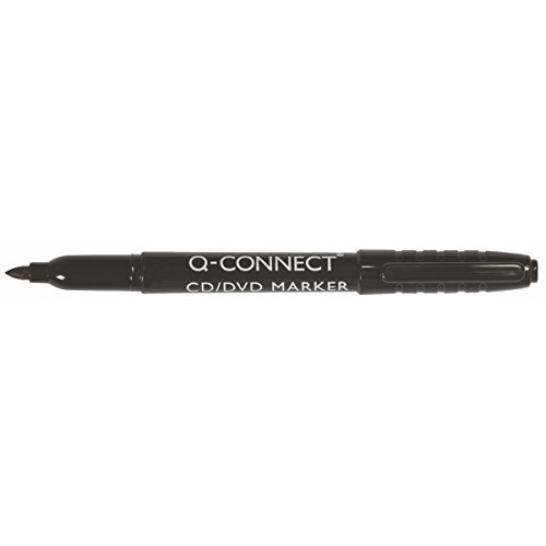 Q-Connect-CD/DVD-Marqueur-Pointe ogive-Noir