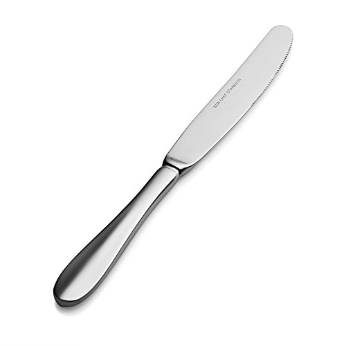 Bon Chef S111 Stainless Steel 18/8 Monroe Solid Handle Dinner Knife, 8-15/16