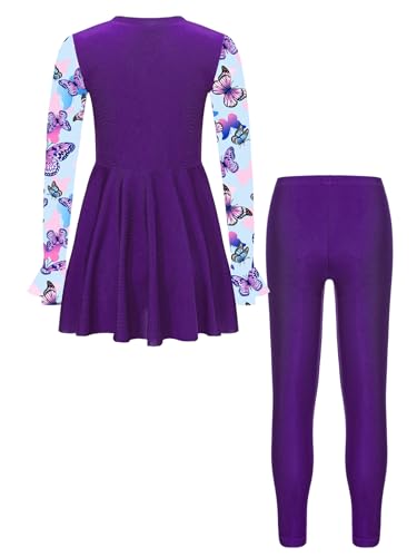 2Pcs Girls Full Body Swimsuit Modest Swimwear Kids Long Sleeve Rash Guard UPF50+ Bathing Suit2