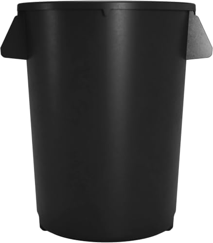 Image of SPARTA Bronco Waste Container Trash Container, Round Trash Bin for Disposal, 20 Gallons, Black (Pack of 5)