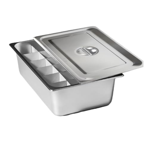 GEGEBOMTXO 関東煮専用鍋 卓上万能鍋 超厚ステンレス 商用仕切り鍋 電磁/ガス両用 多用途関東煮鍋 卓上鍋 風味辛鍋 すき焼き/しゃぶしゃぶ 辛味鍋 耐久製品/変形しない 取り外し可能な仕切り板 スープ調理鍋 長方形皿 フライパン (18グリッド