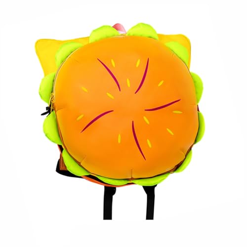Cheeseburger Backpack Multi-compartment Universe 3D Hamburger Backpack with Adjustable Straps Daypack