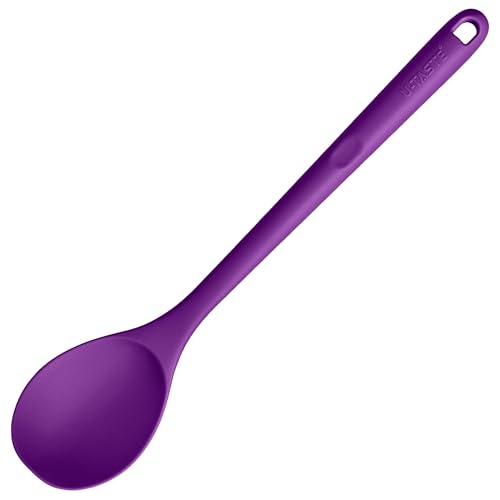 Image of U-Taste Silicone Cooking Spoon, 13.3 inch Long Large Mixing Spoon, Purple