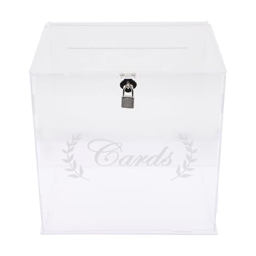 Lista de Cajas de tarjetas para eventos - los más vendidos. 46 TOYANDONA Caja para Tarjetas de Boda Transparente Acrílico Resistente 1 Unidad Buzón para Boda Adecuado para Fiestas, Donaciones y Eventos Obsequios como Cumpleaños y...
