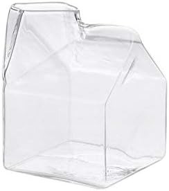 Milk Carton Glass Mouth-blown Classic Milk Cup/Bottle 300ml