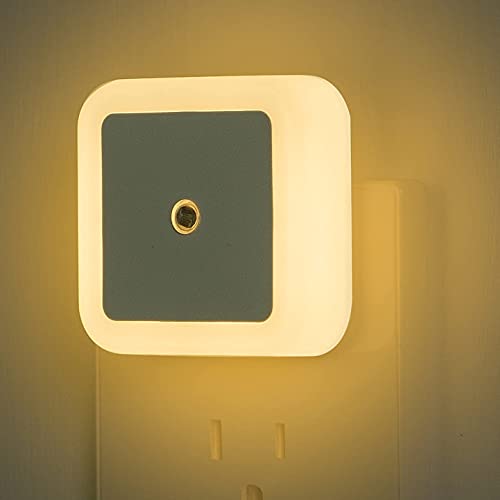 (6 Pack) SIVMIG LED Plug in Night Light with Smart Dusk to Dawn Sensor, Light Controlled Induction Lights, Suitable for Bedroom, Toilet, Stairs, Kitchen, Hallway, Kids Room, Warehouse, 0.5W Warm White