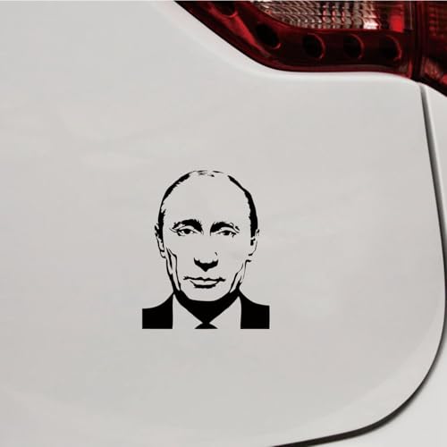 Putin Sticker Decal Vinyl Russian Russia Vladimir Vladimirovich - Black 6" - for Car Boat Laptop Cup No Background Die-Cut