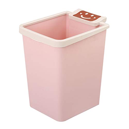 Preisvergleich Produktbild Huuq Ashcan mit Druckring, quadratisch, Smiley, Kunststoff, B2, Rosa