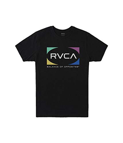 RVCA Men Quad Short Sleeve Tee Black Large
