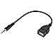 BUBUCAM 3.5mm AUX Audio Plug to USB A Female Car Audio Adapter Cable Converter for Car Stereos, GPS, CD, DVD Audio - Black