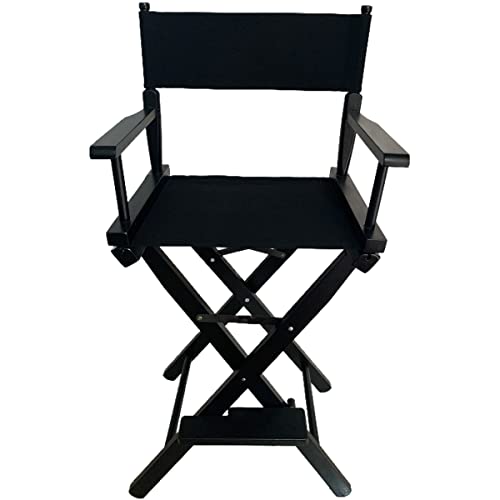 Upone 18''L X 15''W Director Chair Canvas Replacement Cover kit for 18'' Directors Chairs,Movie Chair, Replacement Canvas Seat and Back for Home Director Chair Medium Size(Black)