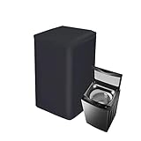 SUNSURE Top Load Washing Machine Protection Cover - Dustproof, Waterproof, Black (M-21x21.5x34.5inch)