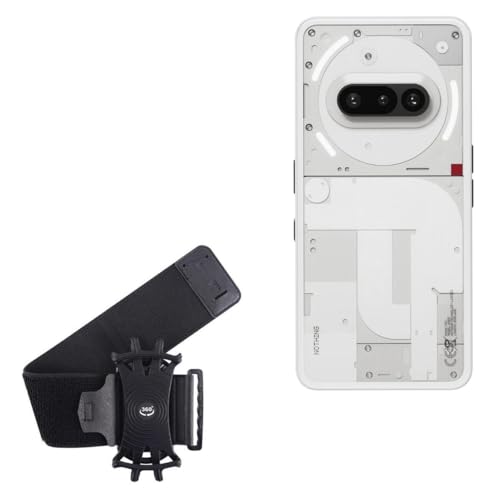 BoxWave Holster Compatible with Nothing Phone (3a) - ActiveStretch Sport Armband, Adjustable Armband for Workout and Running - Jet Black