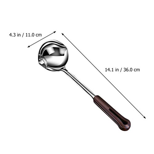Yardwe 2PCS 304 Concha De Sopa De Aço Inoxidável Colheres Colheres de Separadores de Óleo Filtro de