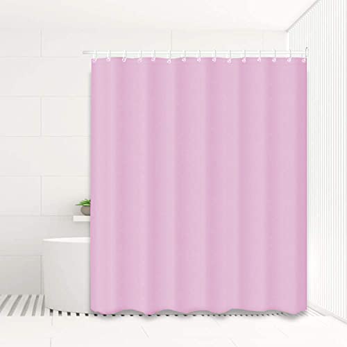 GREATOYAR Cortina Ducha Impermeable, Cortina Baño, Cortina Bañera Lavable, Shower Curtian, Antimoho, 10 Anillos Incluidos, 100% Vinilo, Rosa, 140X180cm