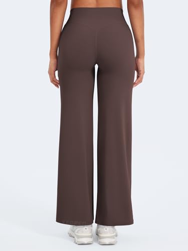 Image of YEOREO Ease Workout Leggings Womens Straight Leggings Eddiy Gym Yoga Pants | 29 inch /31.5 inch /33 inch /35 inch,No Front Seam,High Waist,Buttery,Booty Lifting,Wide Leg