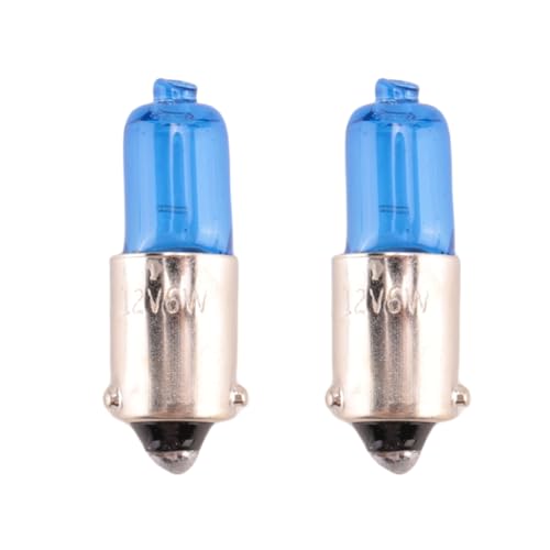 Srutueo 2x H6W BAX9S 6W White Car Side Marker Parking Lamp 12V 5000K, blue, 124702