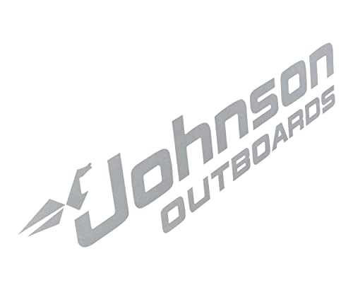 Image of 2Pc Johnson Outboards Decals Stickers Fit for Boat Motor (White)