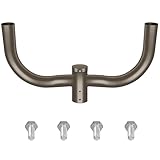 LEDMO Double Bullhorn Bracket LED Parking Lot Light 180 Degree Mounting Bracket Round Pole Double L Mounts Tenons for 2 Pack Dusk to Dawn Outdoor LED Shoebox Area Light Street Lighting Stadium fixture