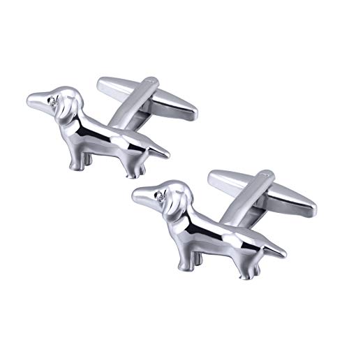 Gemelos estilo perro salchicha minimalistas para camisa miniatura 1