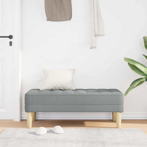 Banc avec coussin gris clair pour ranger les chaussures de couloir et protéger les parquets - 4