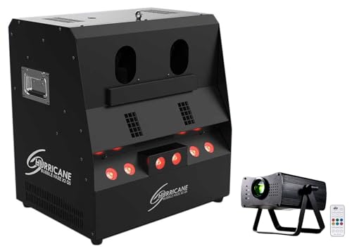 Audiosavings Bundle:(1) American DJ ANI Motion 20W RG Compact Effects Light+Wireless Remote Bundle with (1) Chauvet DJ Hurricane Bubble Haze X2 Q6 RGB+UV LED DMX Bubble Hazer Machine (Items 2)