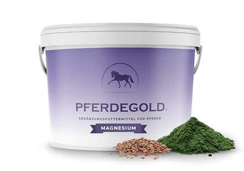 Pferdegold Magnesium 1 5kg - Pferde Pellets mit Magnesium-Komplex & Omega 3 - Unterstützt Muskulatur - 100% Natürlich & Dopingfrei - hohe Bioverfügbarkeit