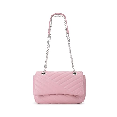 Image of Fastrack Casual Sling Bag with Magnetic Button for Girls, Medium Size with Internal Zipper, Made with Premium Faux Leather, Versatile and Durable Design