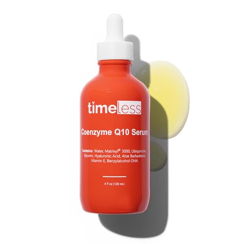 Timeless Skin Care Coenzyme Q10 Serum - Skin Care Serum for Smoothing - Fragrance-Free - Coenzyme Q10 - with Hyaluronic Acid - 4 oz