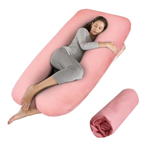 Elyxen Pregnancy Pillow Cover (ONLY Pillowcase) - U Shaped Pillow Case - Maternity Body Pillow Cover...