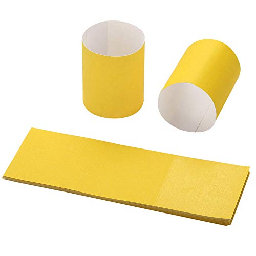Gmark Paper Napkin Band Box Of 500, Paper Napkin Rings Self Adhesive (Yellow) Gm1108A #TOP4