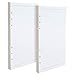 Lot de 100 feuilles pour carnet de notes A5, 6 anneaux - Papier de recharge pour agendas et bloc-notes - Résistantes aux bavures d'encre