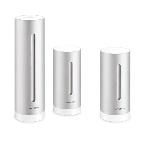 Netatmo Stazione meteorologica da interno ed esterno con sensore esterno wireless + modulo aggiuntivo, compatibile con Amazon Alexa, Google Home e Apple HomeKit, NBU-NWS-NIM-EU